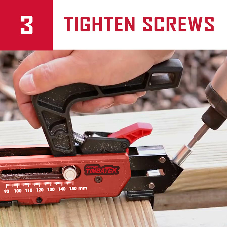 Decking Jig Guide - tighten screws